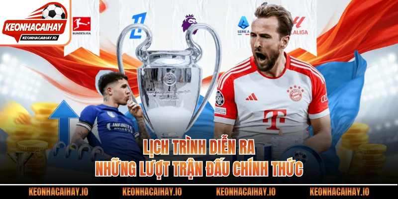 Lịch trình diễn ra những lượt trận đấu chính thức