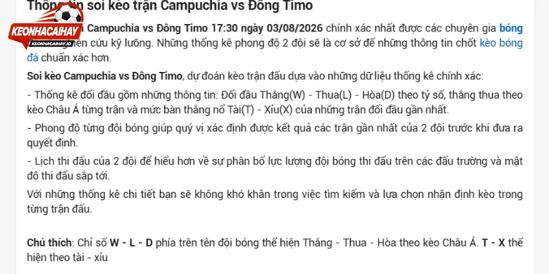 Nhận định các tỷ lệ chấp vòng bảng